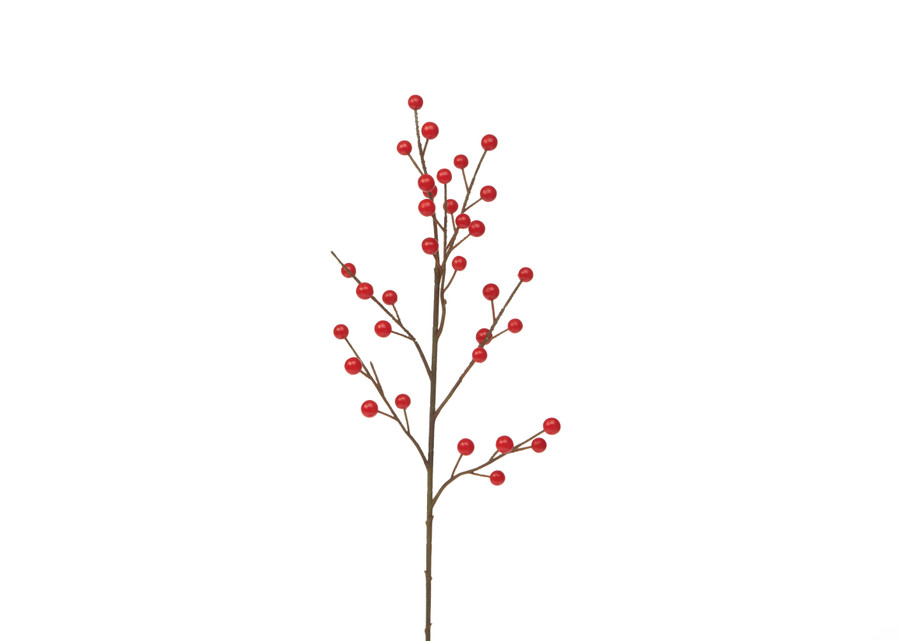 18in Long Plastic Berry Spray x35 - Red