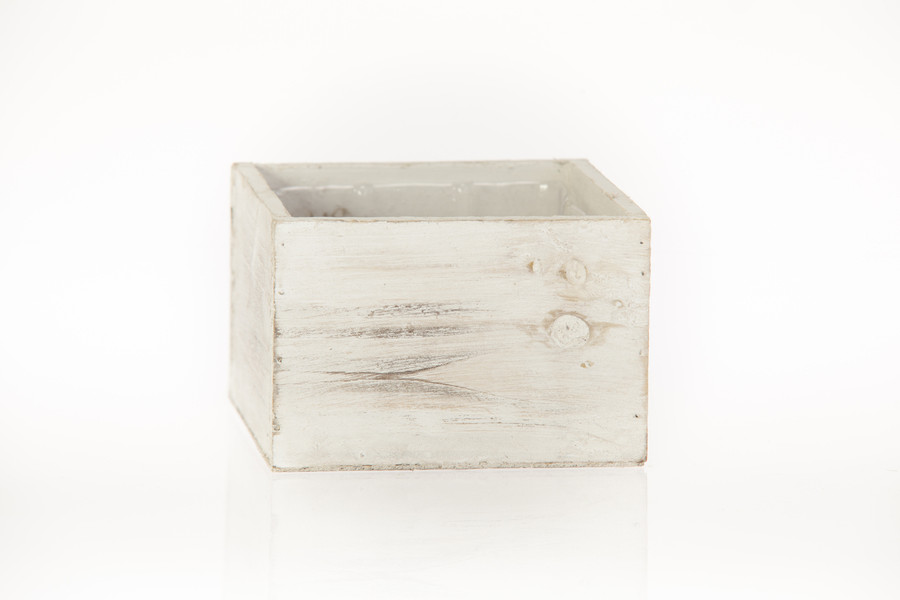 6in Wide Square Wood Planter Box - Nantucket