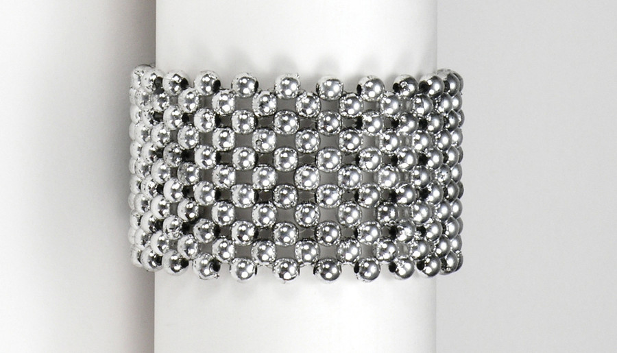 Classic Pearl Wristlet - Silver