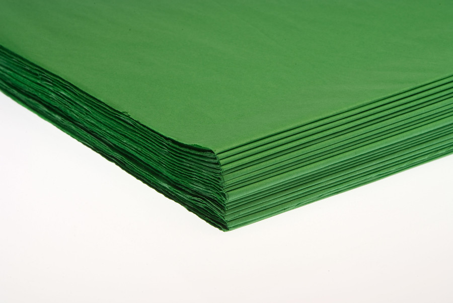 20x30in Unwaxed Tissue Paper (480 Sheets) - Dark Green