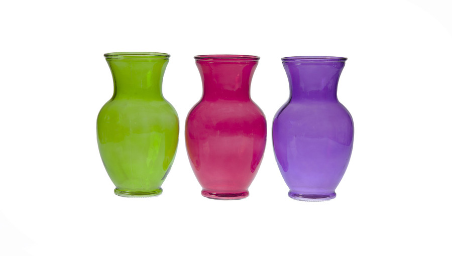 11in Tall Classic Glass Vase - Bright (Assorted)