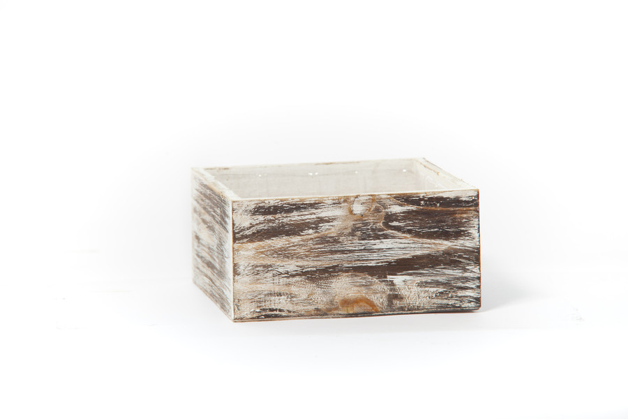 7in Wooden Square Planter Box - Rockport