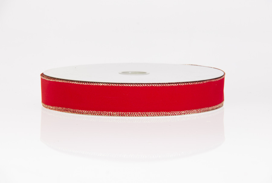 #9 Value Velvet WE Ribbon (50yd) - Red Gold