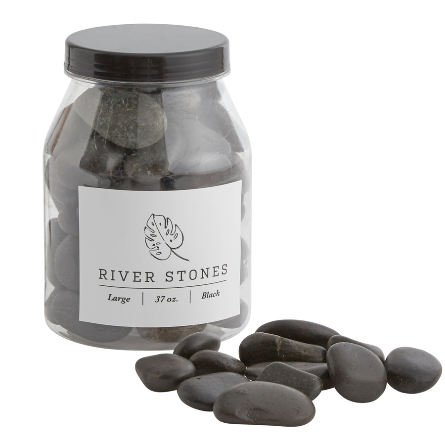 37oz Large River Stones - Black