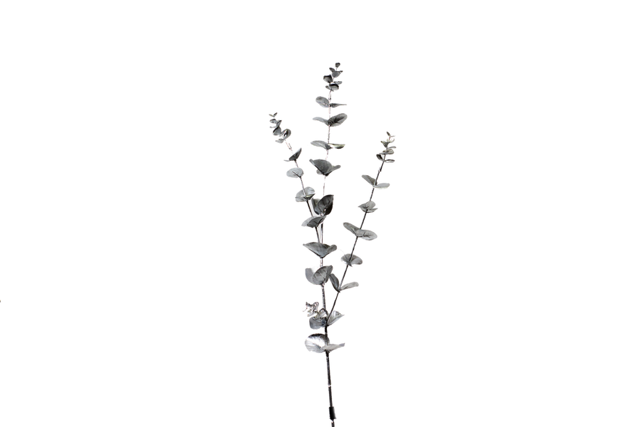 34.5in Metallic Eucalyptus Spray - Silver
