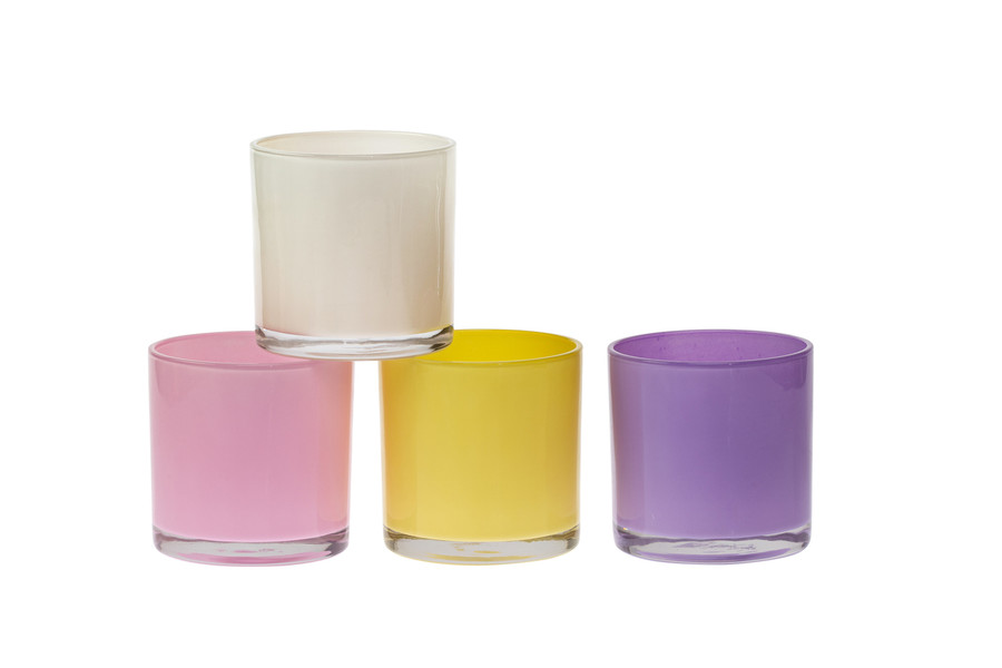 5x5in Glass Cylinder Vase - Creamsicle (Assorted)