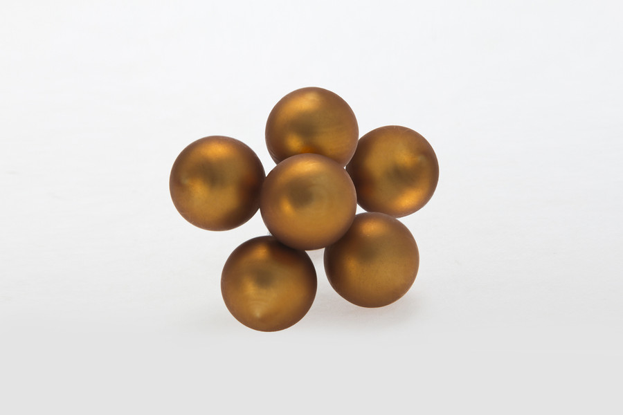 30mm Glass Balls on Stem (Box of 72) - Matte Copper