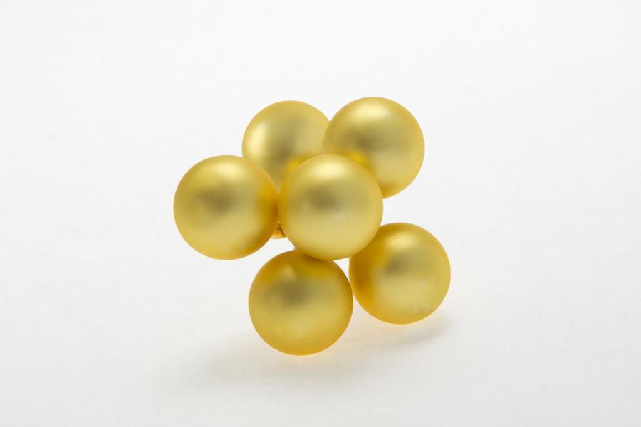 30mm Glass Balls on Stem (Box of 72) - Matte Gold