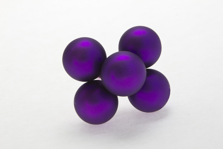 30mm Glass Balls on Stem (Box of 72) - Matte Purple