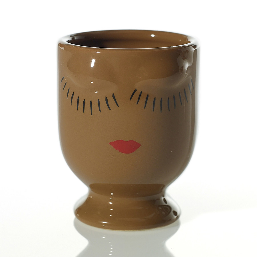 8.75in Tall Bella Glass Vase - Caramel