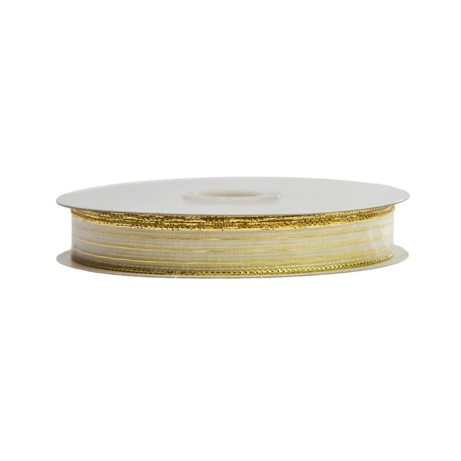 #3 Fancy Corsage Ribbon (50yd) - Gold Gold