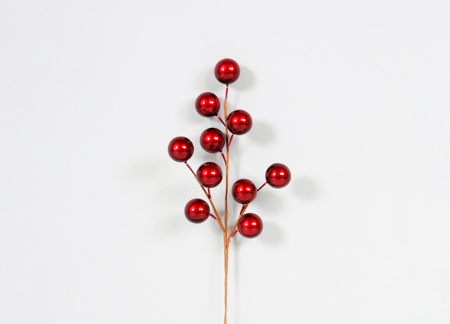 17in Berry Spray x10 - Metallic Cranberry
