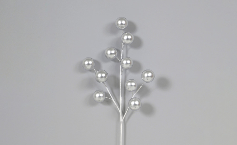 17in Berry Spray x10 - Silver