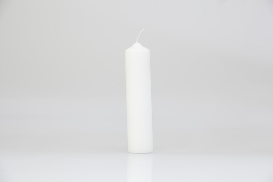 2x9in Tall Pillar Candle - White