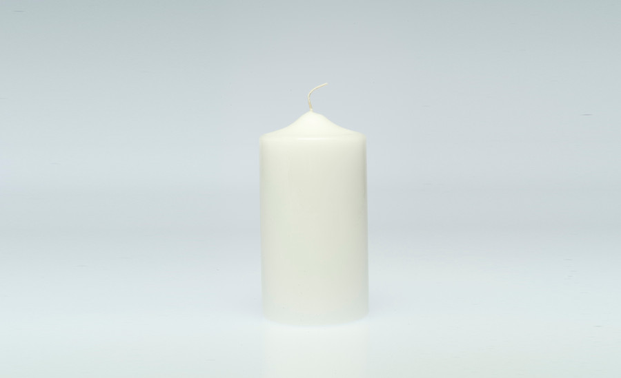 3x6in Pillar Candle - White