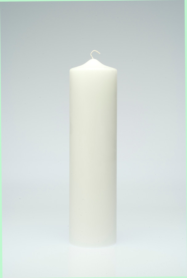 3x12in Pillar Candle - White