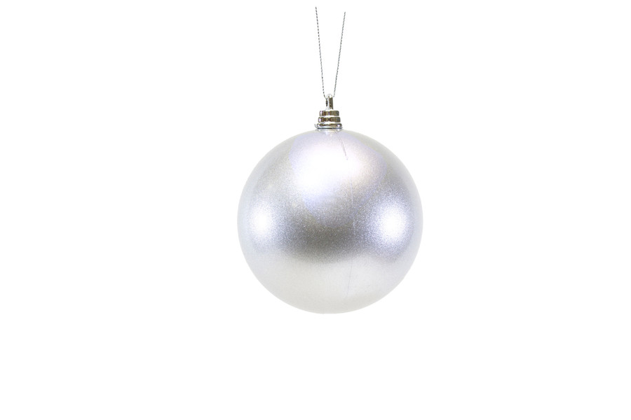 100mm Plastic Ornament Ball - Candy Apple - Silver