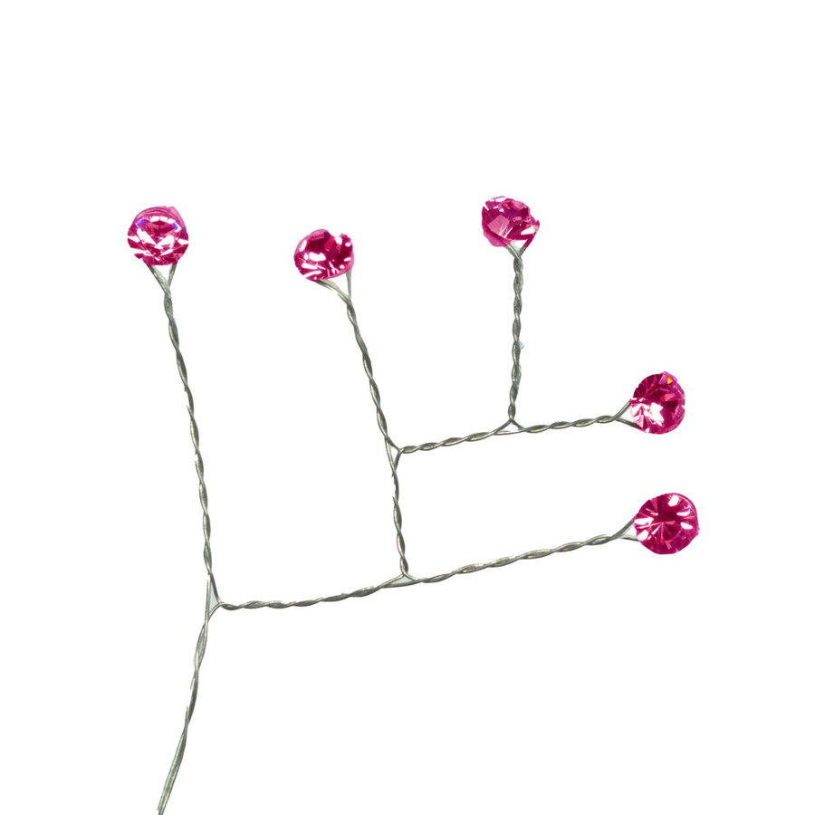 Rhinestone Spray x5 (Pack of 12) - Pink Rose