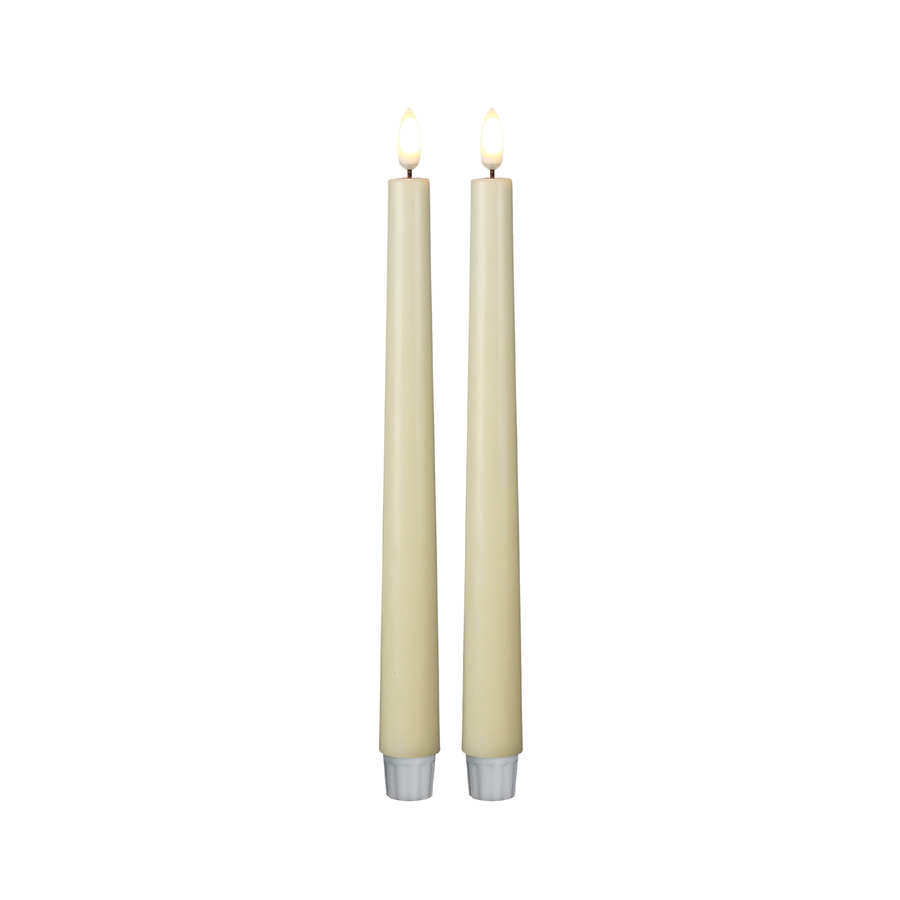 11in Patria LED Taper Candles (2pk) - Ivory