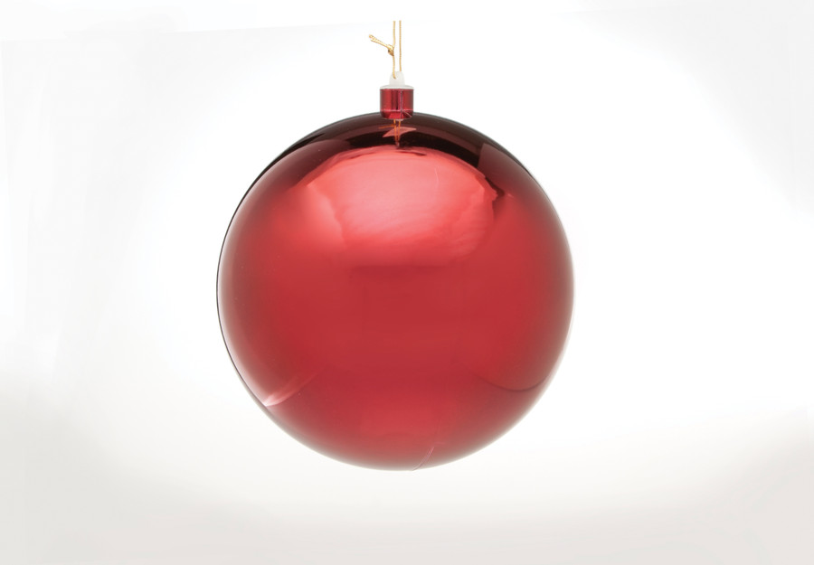 150mm Plastic Display Ball - Shiny Burgundy