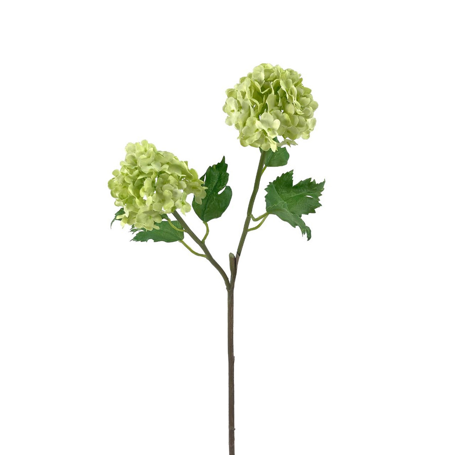 21.5in Snowball Hydrangea Spray x2 - Green