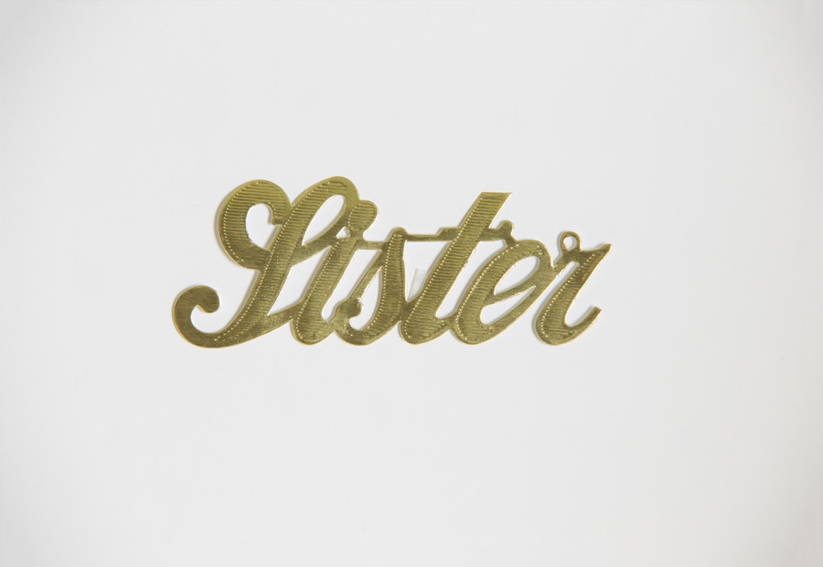 Decorative Word Script (Pack of 10) - Sister