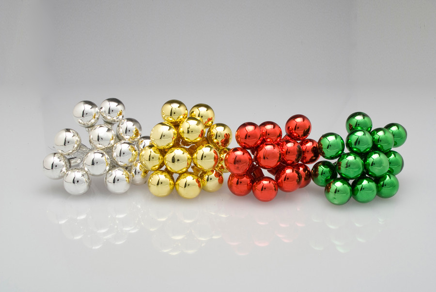 20mm Shiny Glass Ball on Stem - Assorte