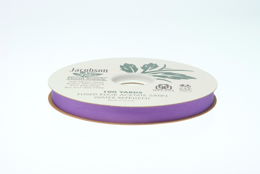#3 Plain Satin Ribbon (100yd) - Purple