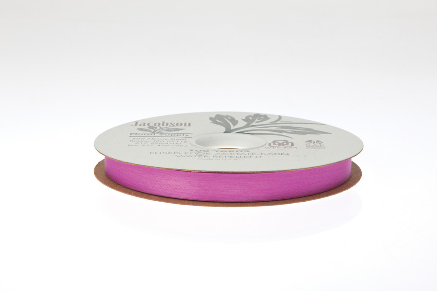 #3 Plain Satin Ribbon (100yd) - Fuchsia