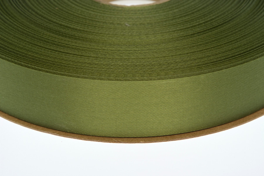 #5 Plain Satin Ribbon (100yd) - Moss