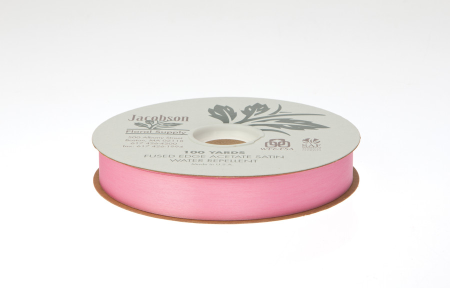 #5 Plain Satin Ribbon (100yd) - Azalea