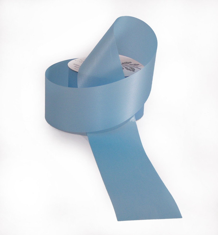 #40 Plain Satin Ribbon (50yd) - Baby Blue
