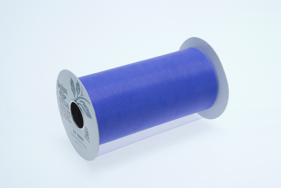 6in Wide Nylon Tulle Ribbon (25yd) - Lavender