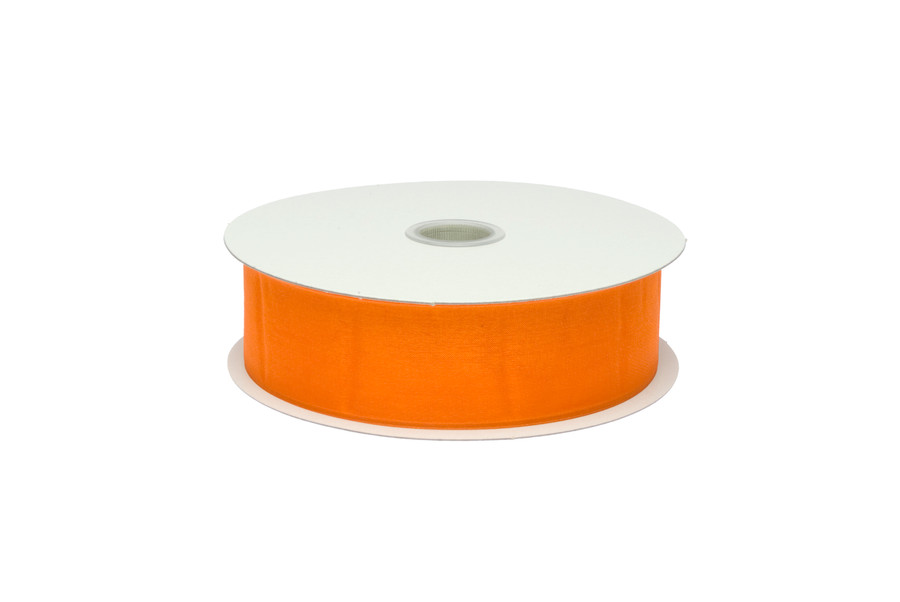 #9 Monofilament Organza Ribbon (100yd) - Orange