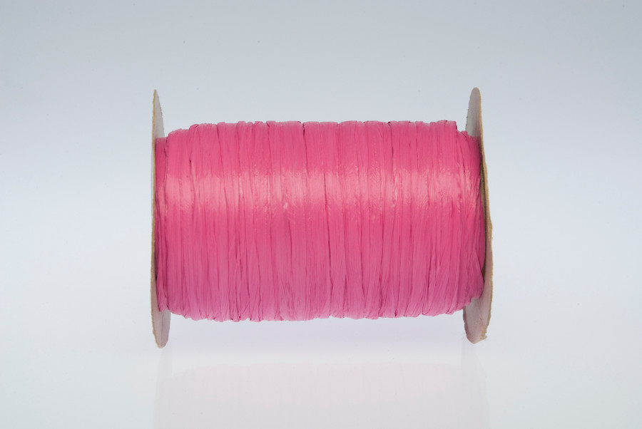 Raffia Wrap Ribbon (100yd) - Fuchsia