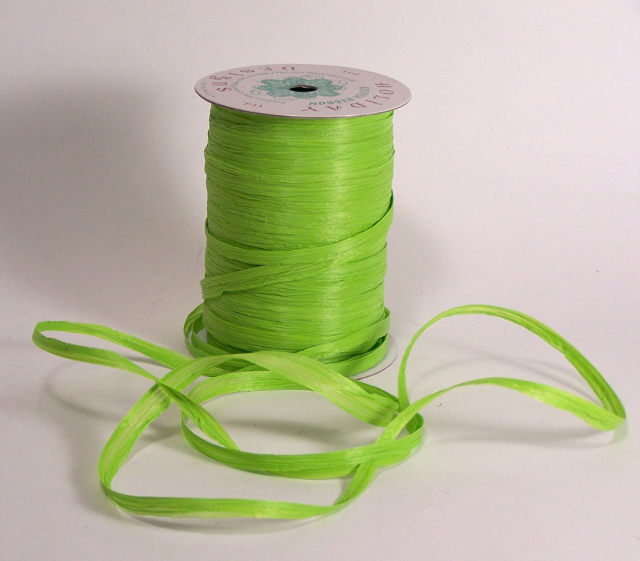 Raffia Wrap Ribbon (100yd) - Lime