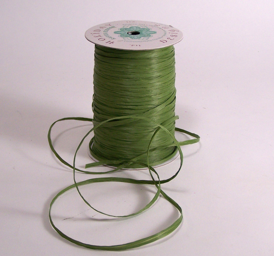 Raffia Wrap Ribbon (100yd) - Olive