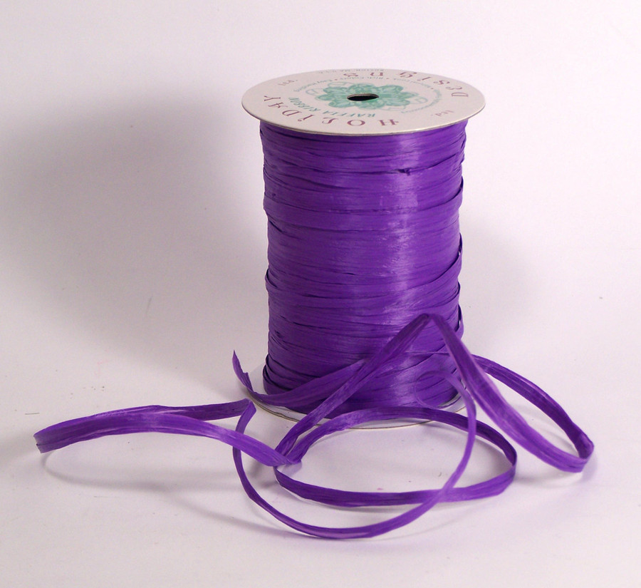 Raffia Wrap Ribbon (100yd) - Purple