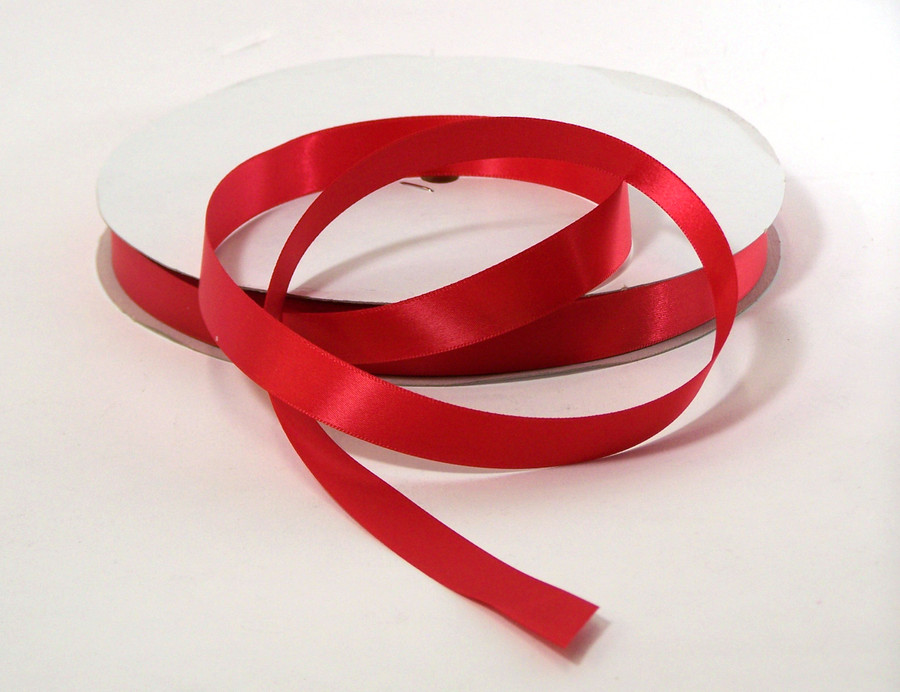 #3 Premium Double Face Satin Ribbon (100yd) - Red