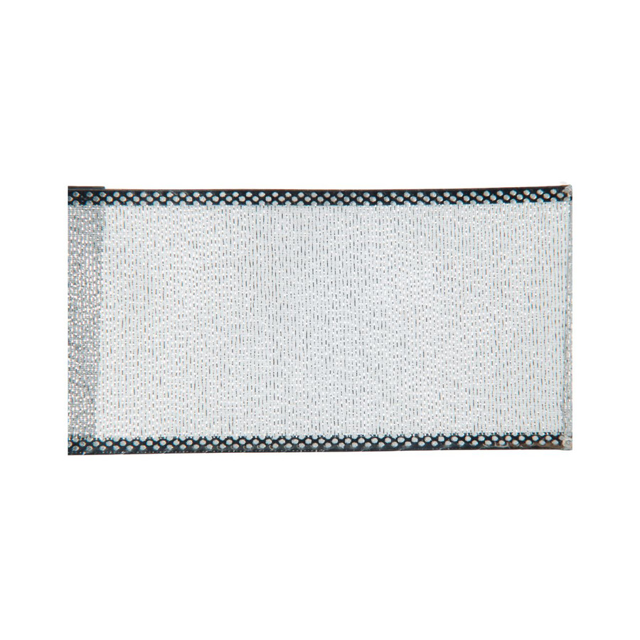 #40 Value Semi Sheer Metallic WE Ribbon (50yd) - Sheer Metallic Silver