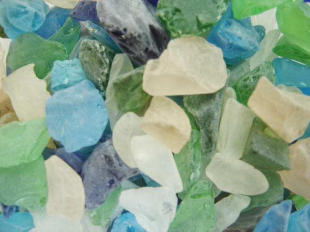 1lb Bag Beach Sea Glass - Assorted