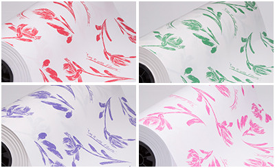 30in Wide Paper Roll Floral Print Wrap (600ft)