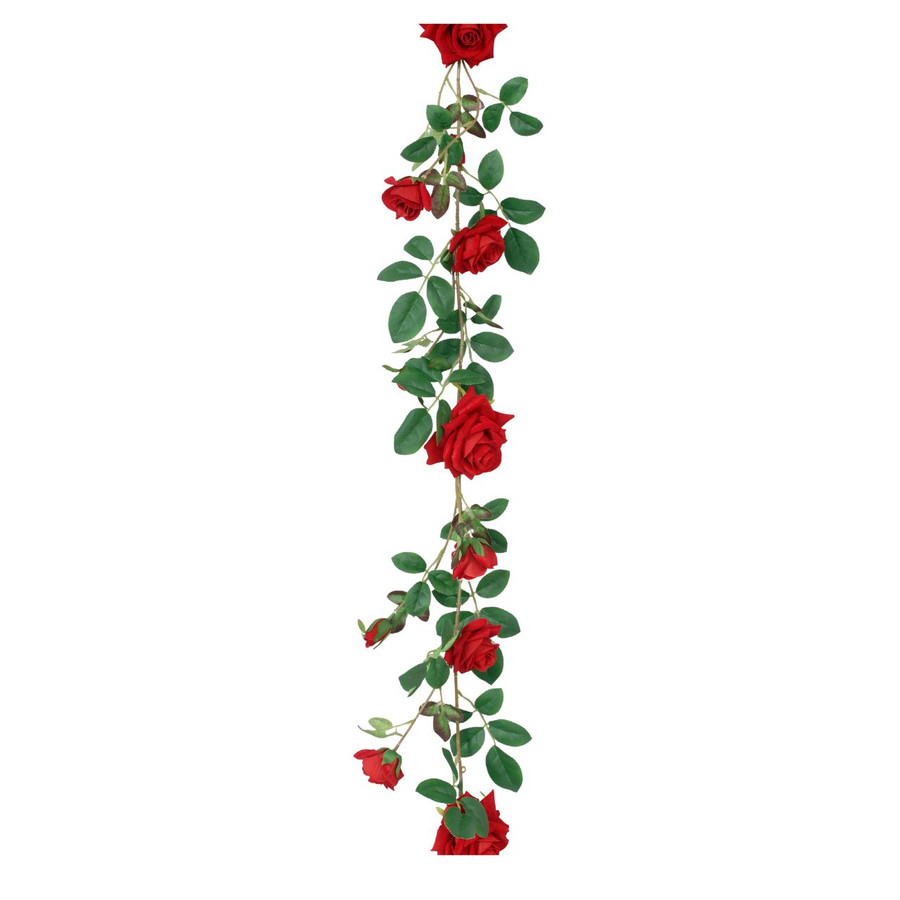 6ft Rose Garland - Red