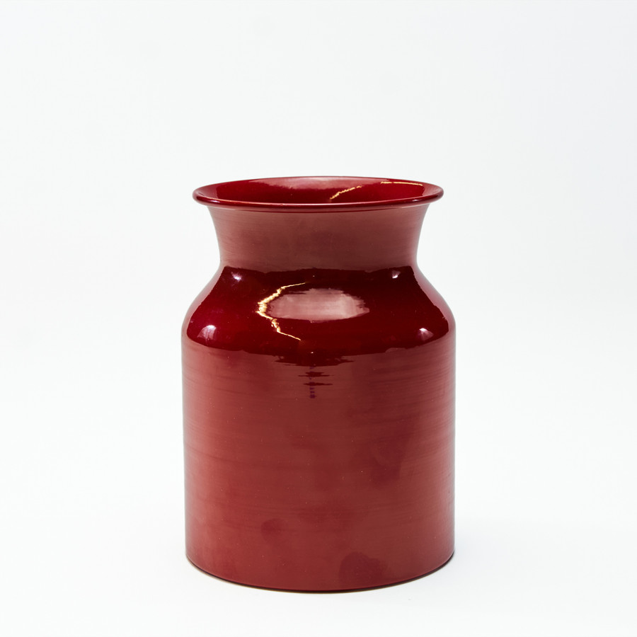 5.7in Tall Metal Milk Jug - Red