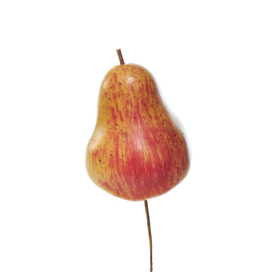 50mm Country Pear on Wire (Bag of 12) - Red Green