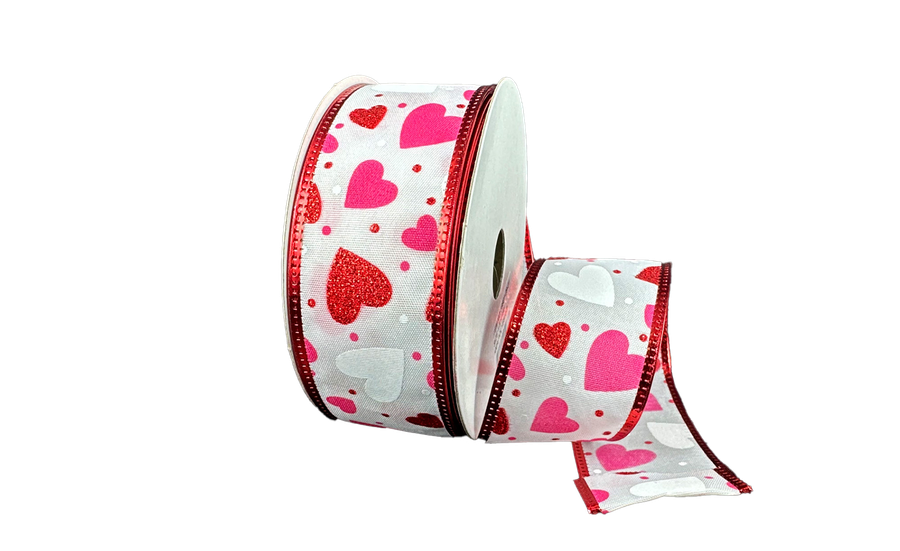 #9 Hearts Forever Glitter WE Ribbon (20yds)