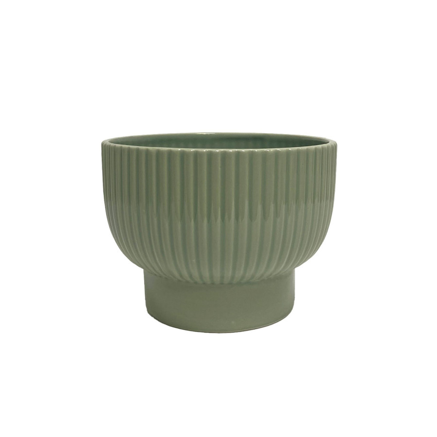 7in Wide Renee Footed Bowl - Sage