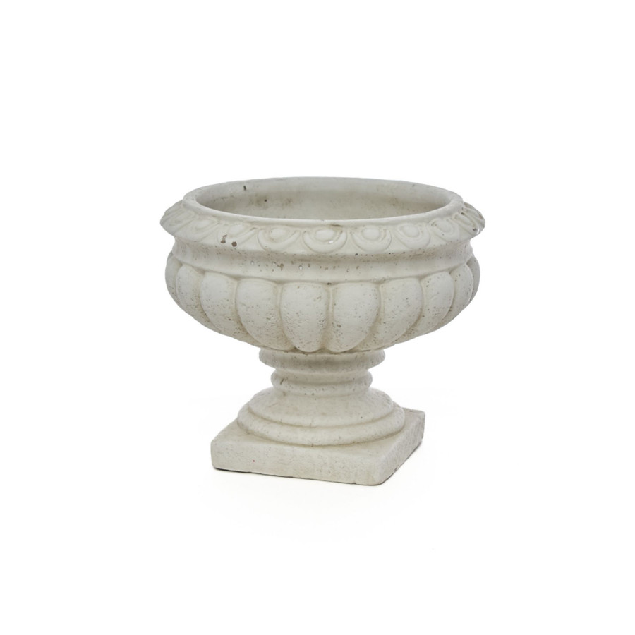 8in Wide Cement Classic Urn - Classic Cream