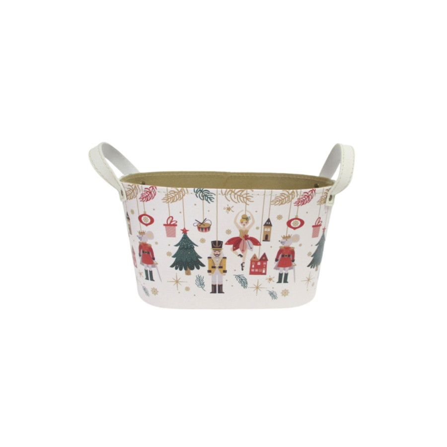 XCONT 10.62L 6W 6H NUTCRACK OVAL DEEP PLANTER POT W PVC LINER RED WHITE GREEN GOLD