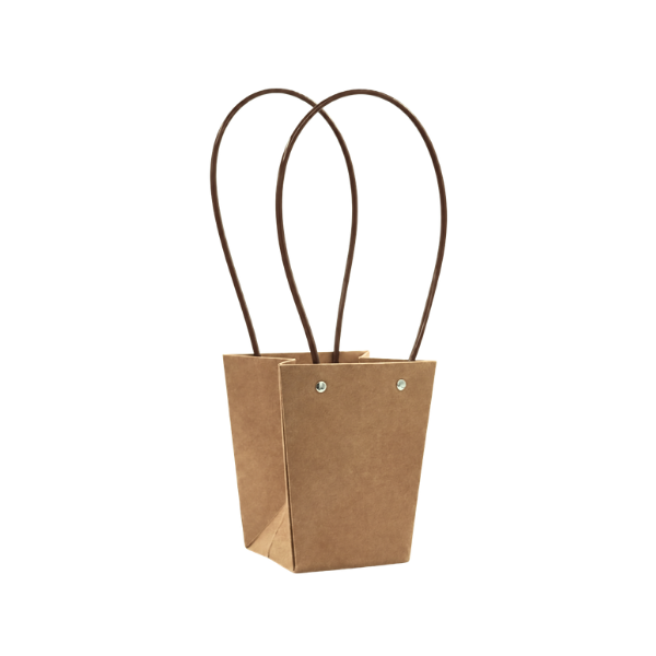 6.1in Tall Pretty Bag, Water Resistant (Bag of 6) - Kraft